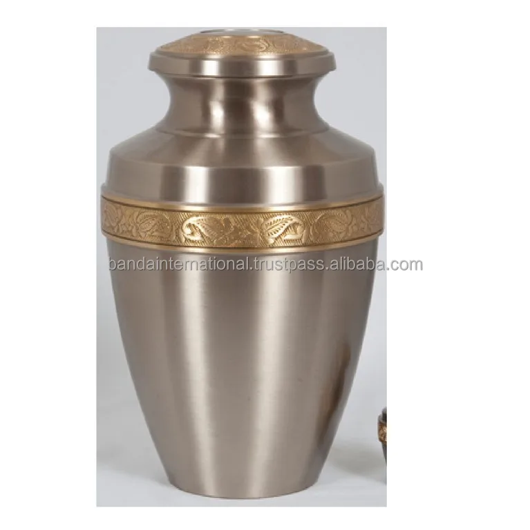 Indian Brass Funeral Urns With Full Engraving Design Indian Wholesale ...