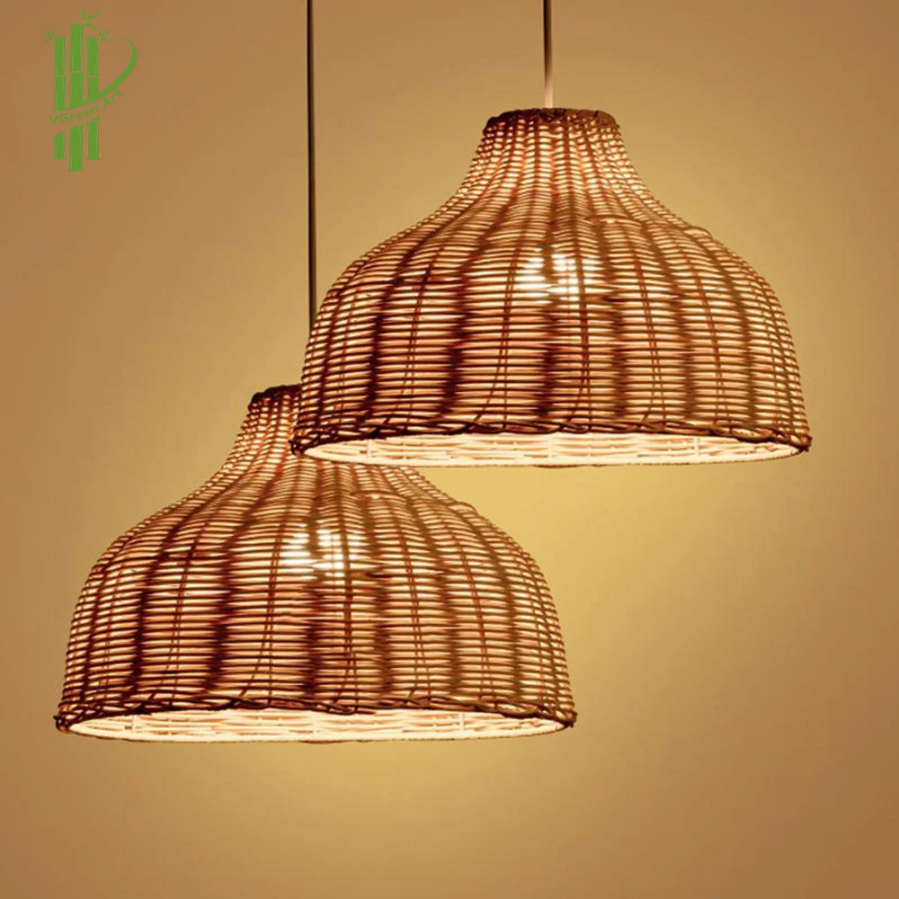 woven rattan shade