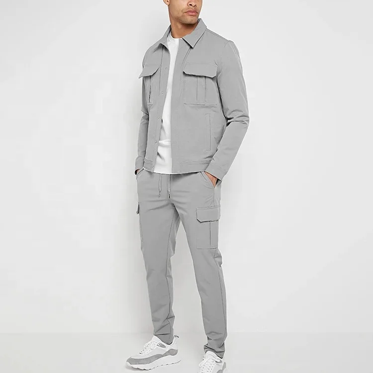 mens cargo tracksuit set