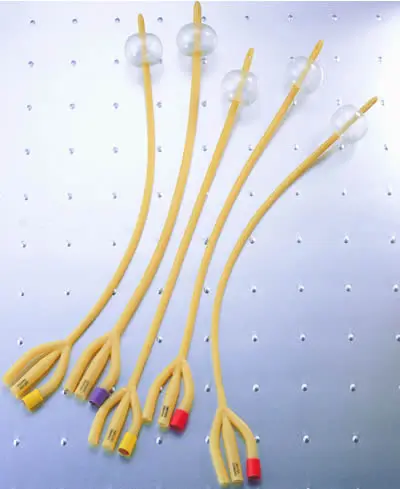 latex or silicon foley catheter balloon 3 way urine drainage cat