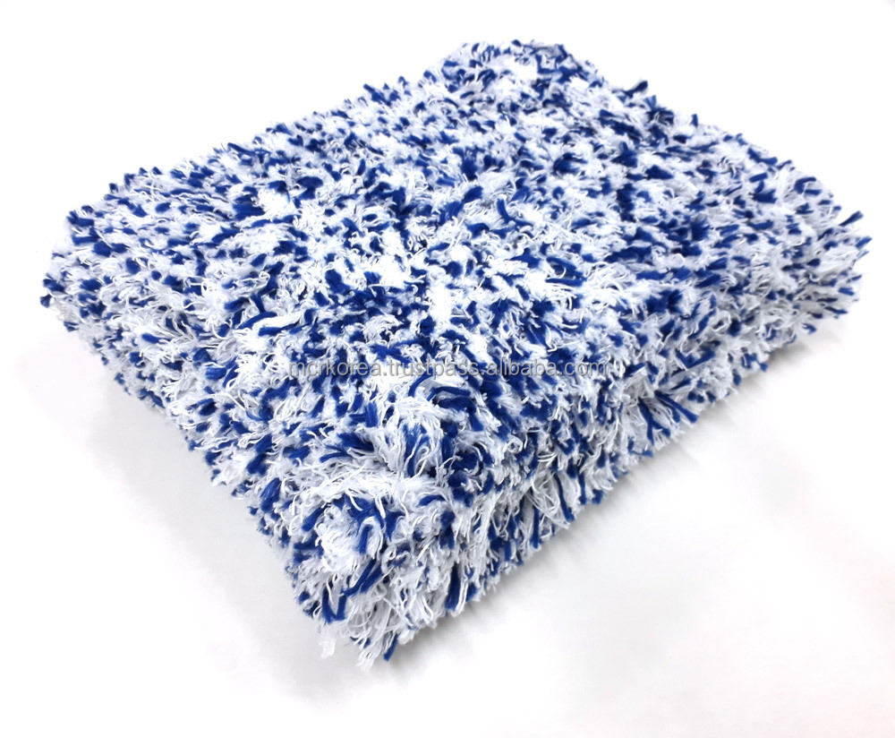 Корейский высококачественный коврик из микрофибры для мытья автомобиля/16x2 3 см/длинный высокий ворс/губка высокой плотности
