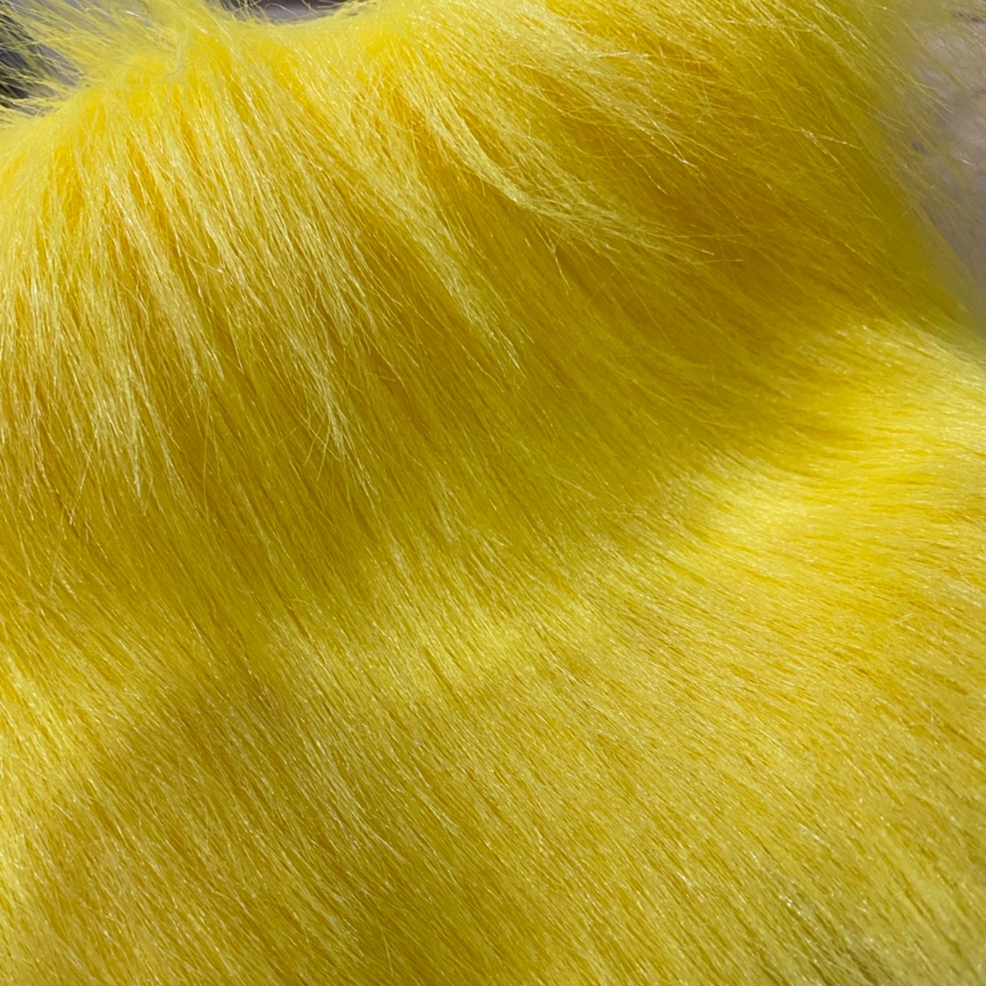 Высококачественная сказочная ткань из искусственного меха длинная куча 60 мм. Желтого цвета Y.76 для игрушечной куклы сумка для одежды
