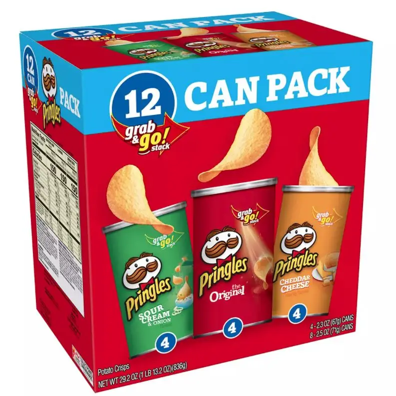 Pringles Variety Can Pack Original,Sour Cream And Onion,And Cheddar