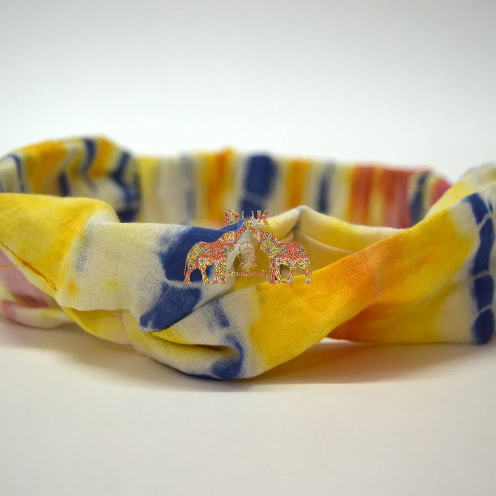 
Tie Dye Shibori Forehead Band Pure Cotton Soft & Cozy Hair Band 