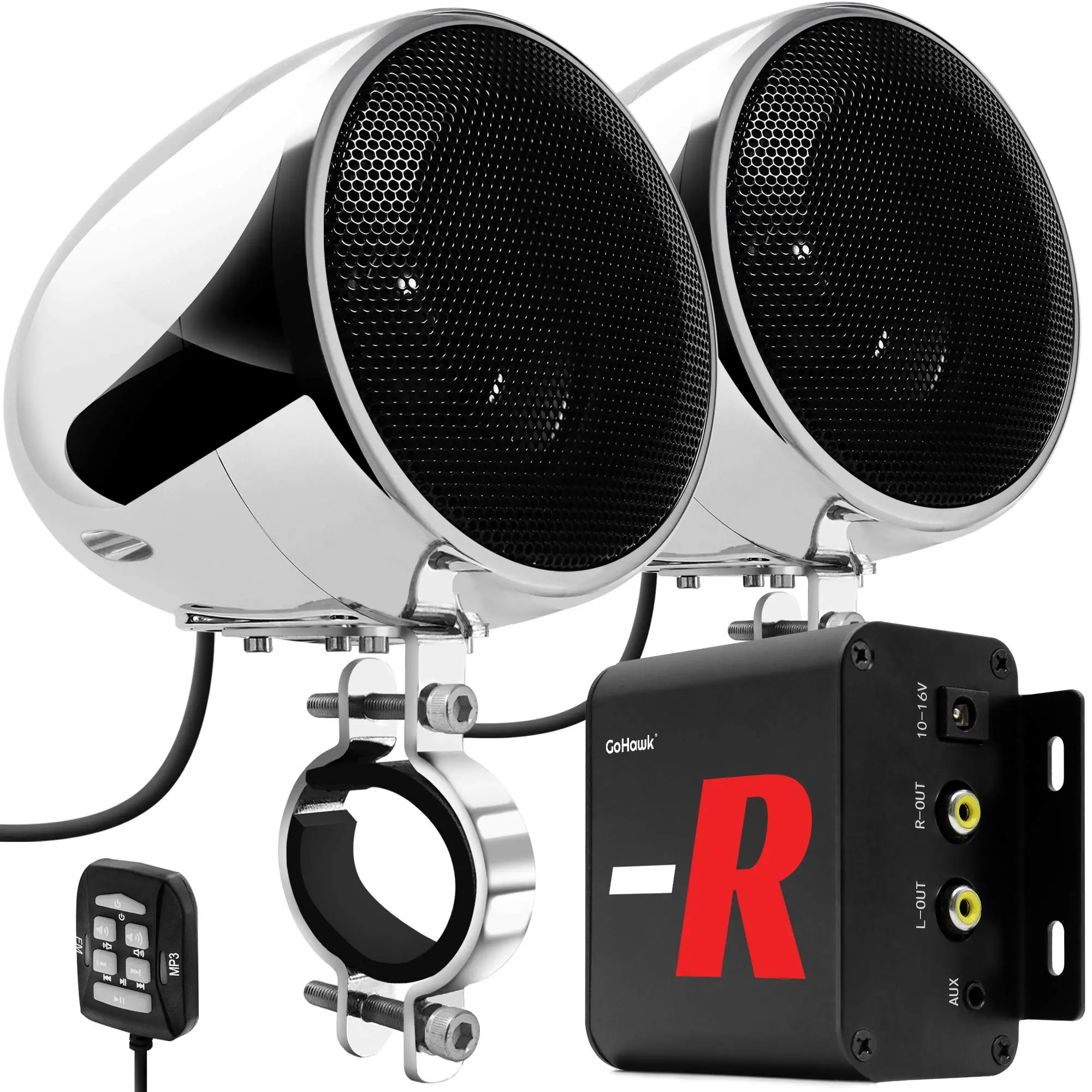 Handlebar Mount Audio Amp System 