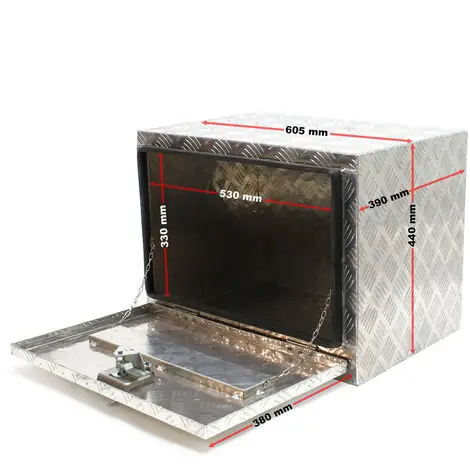 Paire De Coffres à Outils Sous-trains Aluminium 30x10x16 Pouces, Verrouillables, Universels, Neuf
