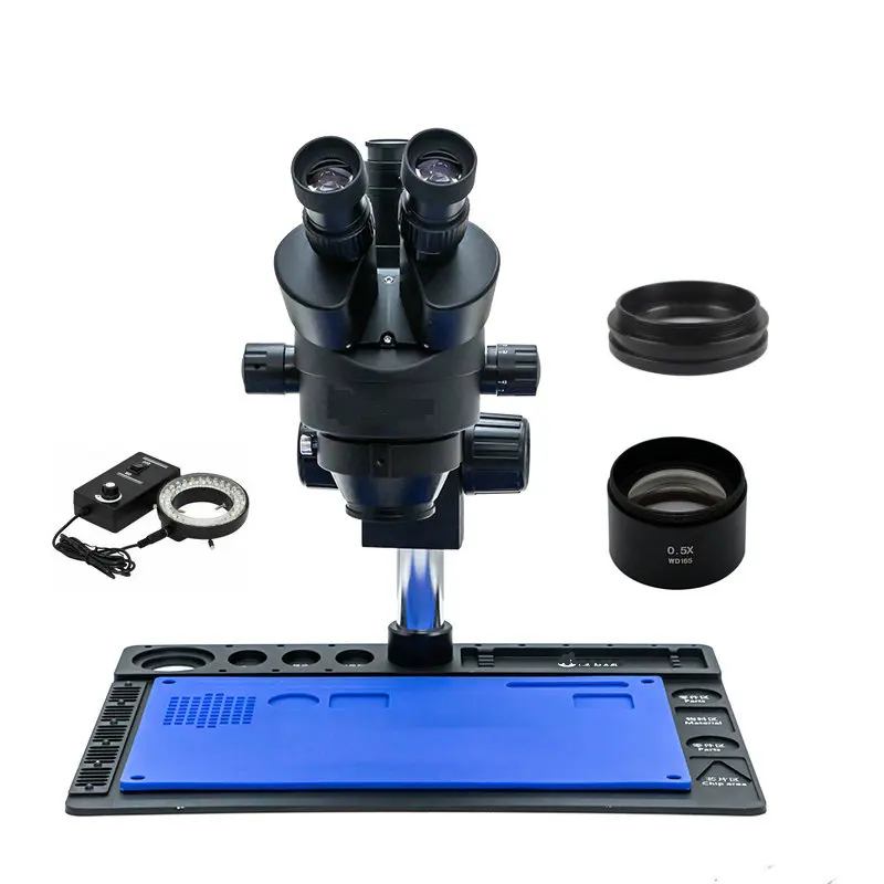 Multifunctional Aluminum Alloy Pad Microscope Base Soldering Mat With Slide Base and Screwdriver Holder for PCB Motherboard