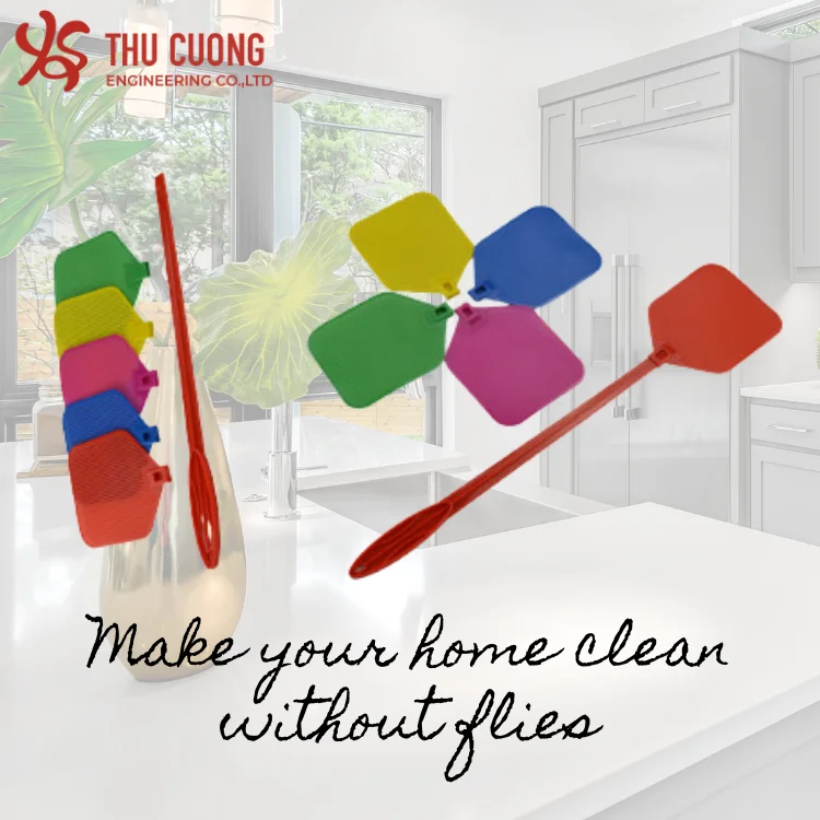 Durable Plastic Fly Swatter Heavy Duty Set Strong Perfect For Flies