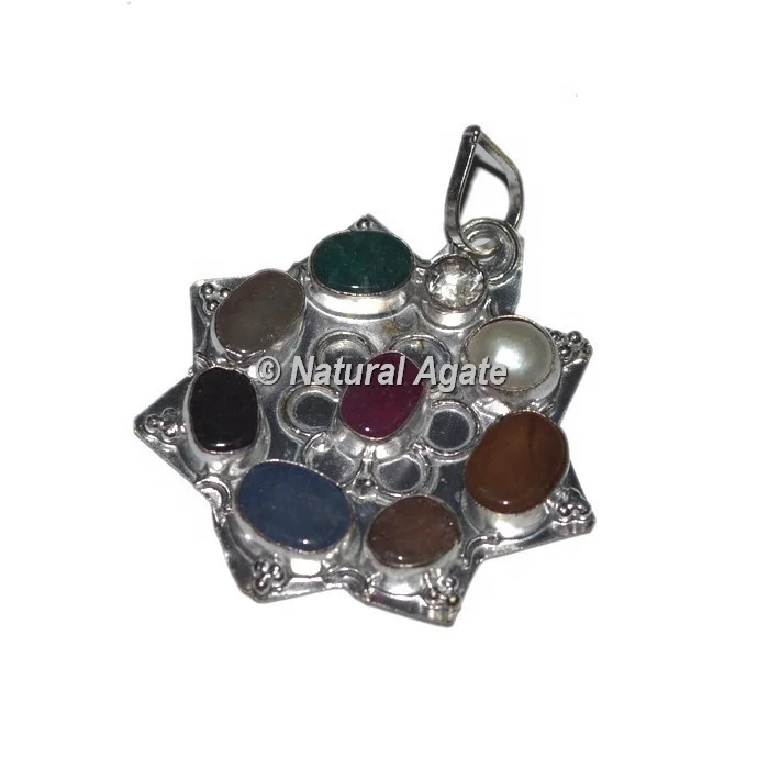 Agate 9 Plate Vastu Pendants | Seven Chakra Pendants