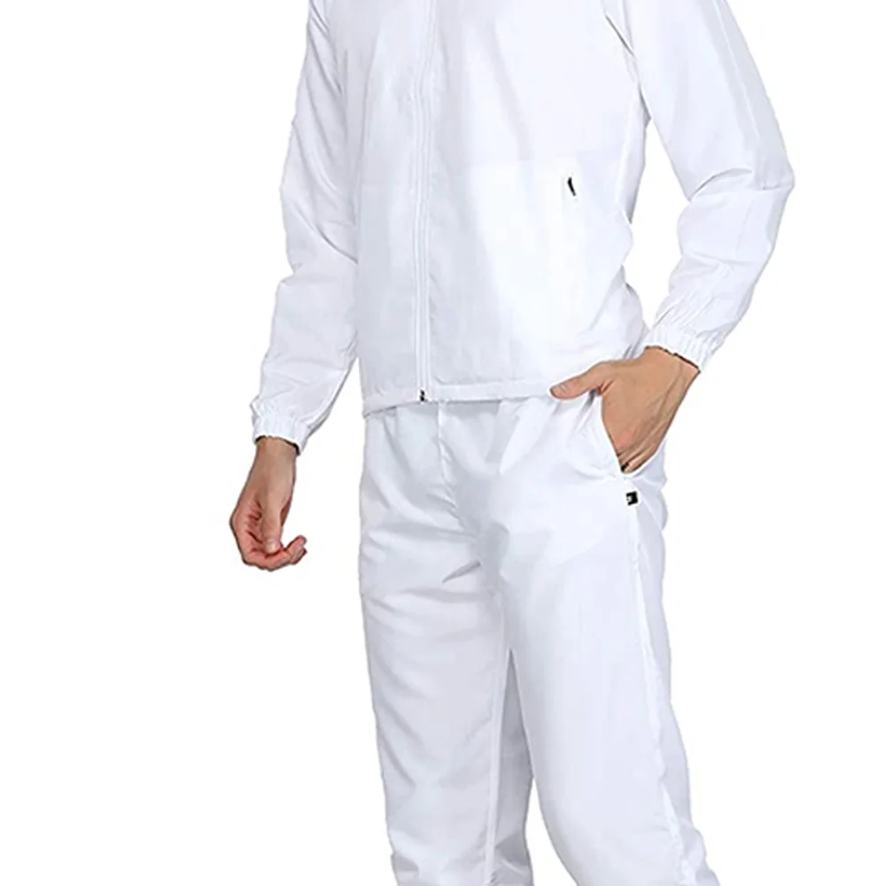 Running Tracksuit White Designer Tracksuit OEM Custom Design