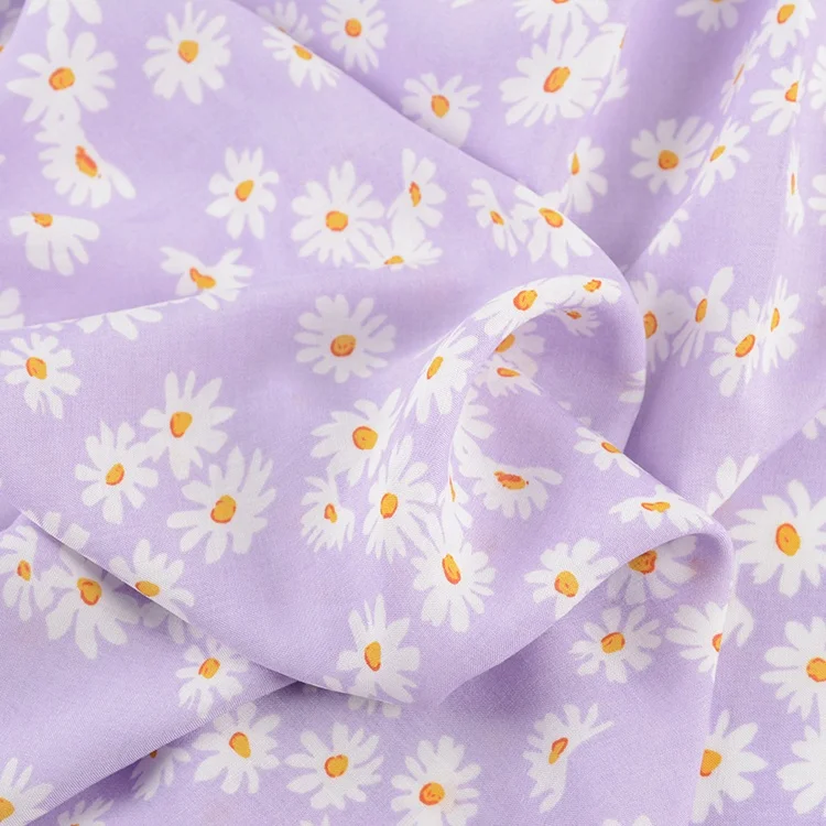 Быстрая доставка, модный текстиль, 100% искусственный шелк, Тканое смешное Платье с принтом подсолнуха, гавайская ткань для женщин