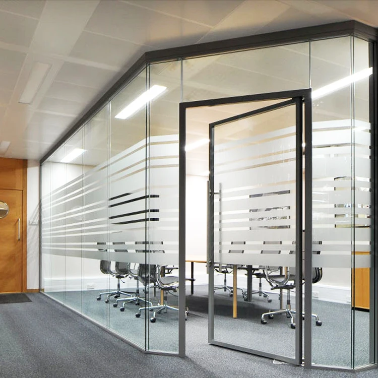 Frameless Frosted Acid Etched Glass Pane Office Partitions Wall Door Modern  Sliding Folding Design With Aluminum Profile - Buy Frosted Acid Etched Glass  Partitions Wall,Frameless Sliding Folding Design Office Partition,Modern  Office Partitions
