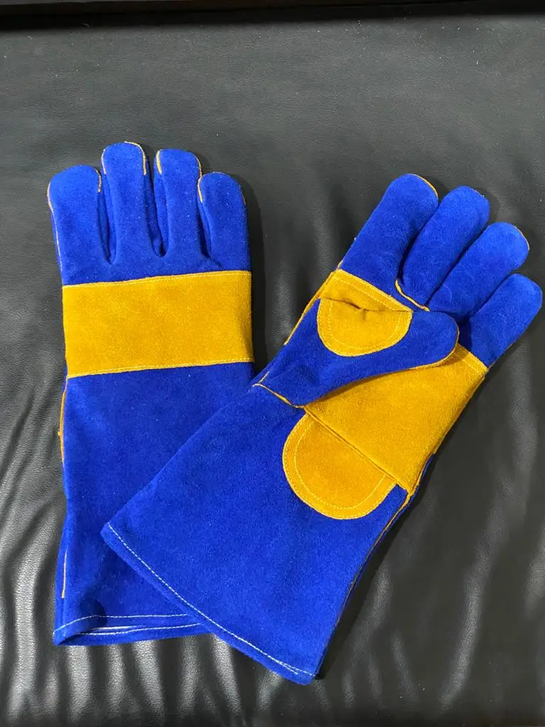 Welding Gloves Cow Split Leather Working Safety Gloves Heat Resistant