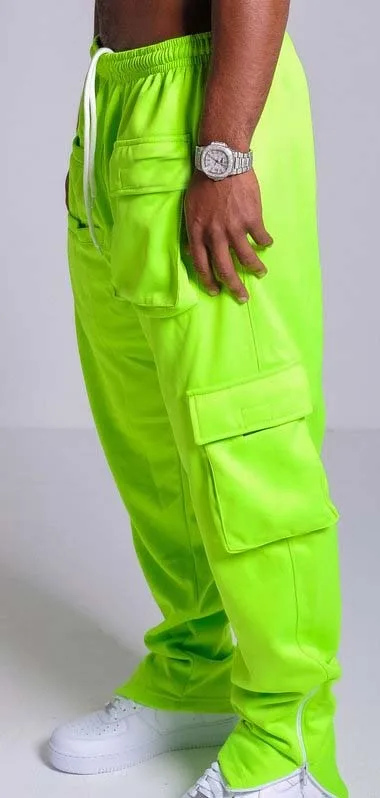 Renew Plt Lime Green Shell Cargo Trousers | PrettyLittleThing