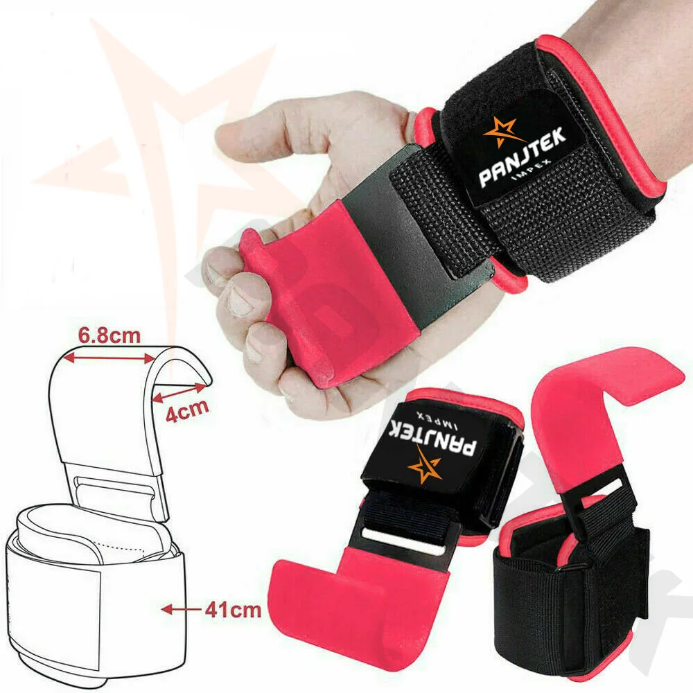 Weight Lifting Straps Power Training Gym Hook Grips Gloves Wrist Support Lift