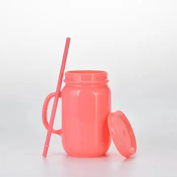 Aladdin Mason Jar 16 oz Plastic Coffee Mason Tumbler Mug Cup Lid