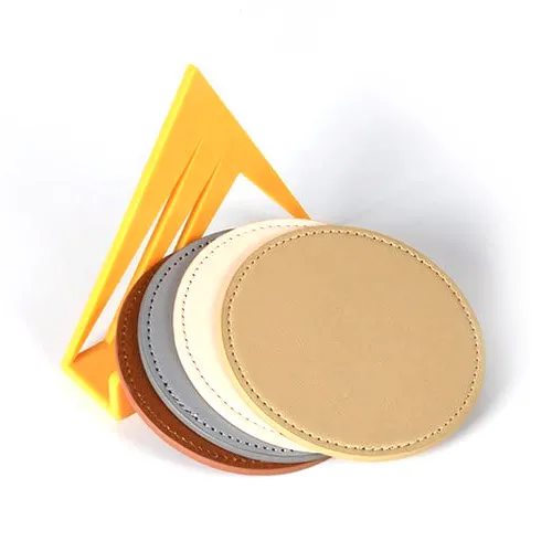 Bulk Leather Coaster Set Wholesale Pu Leather Coaster For Promotional