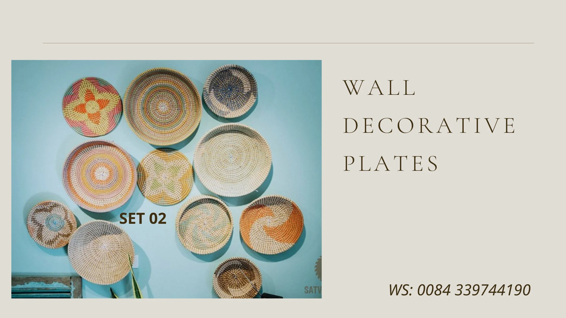 Good Price Seagrass Weave Plate Set With Many Sizes And Design For Home ...