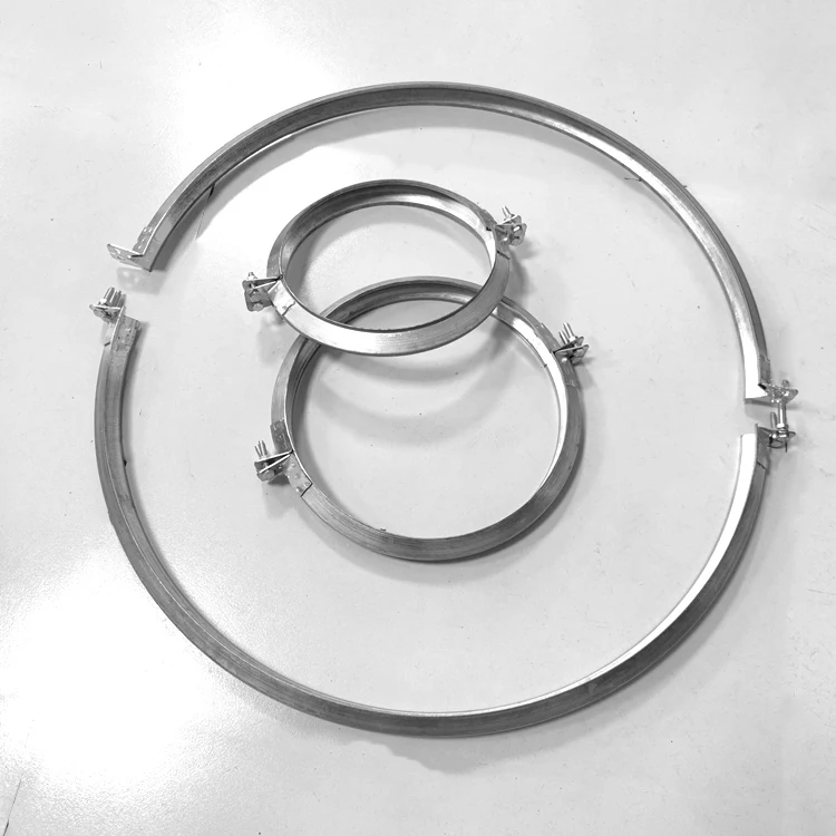 304 Stainless Steel Pipe Clamps 80-600mm Duct Ring Clamp