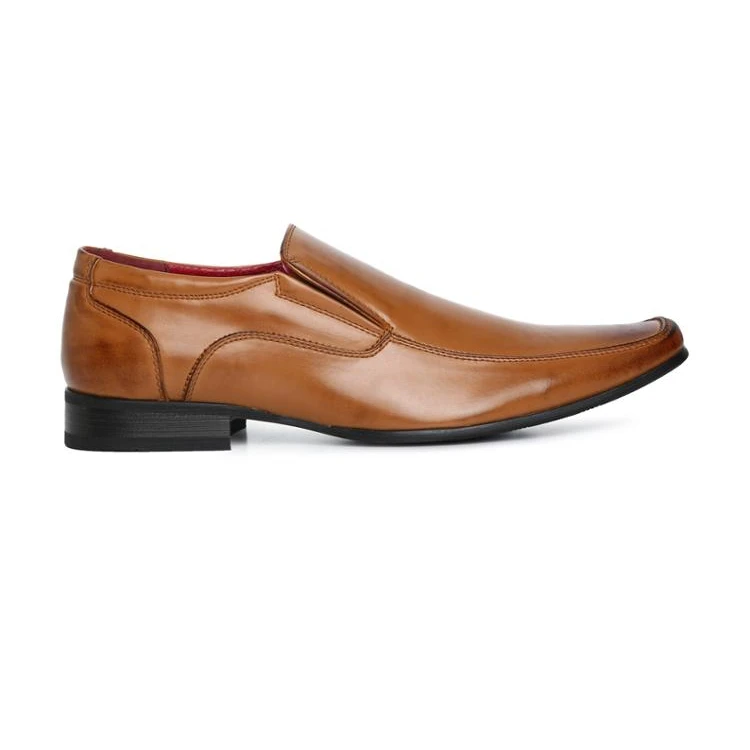 Men Shoes Tan Brown Solid Semi Formal 