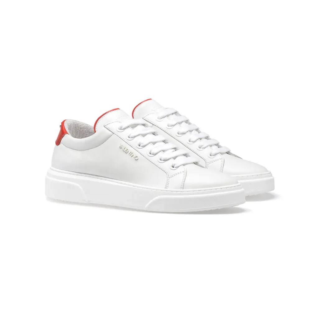 Source Original Valentino Shoes White Leather and Red Borders Men Sneakers Red V Logo Perfect for Every Occasion on m.alibaba.com
