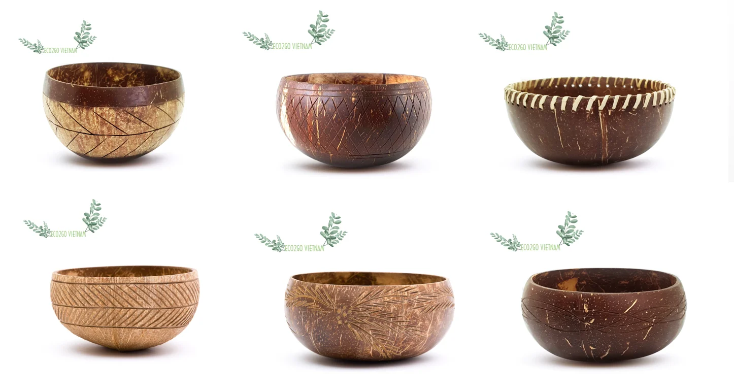Sustainable Biodegradable Natural Coconut Shell Bowls Using for Fruit ...
