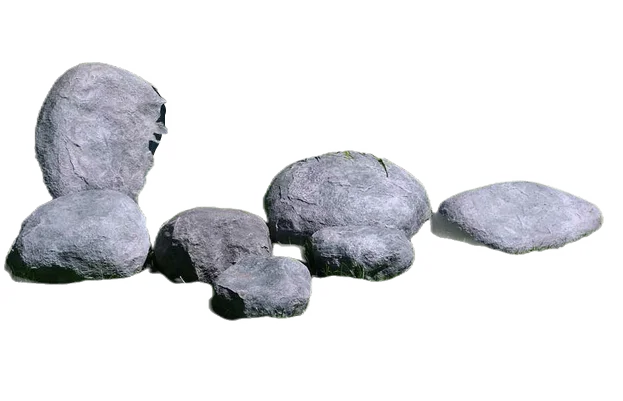 Set of Four Best Export Quality Artificial Clay Rocks Polished Landscaping Stone Decorative Stones for Garden Grouped Rocks