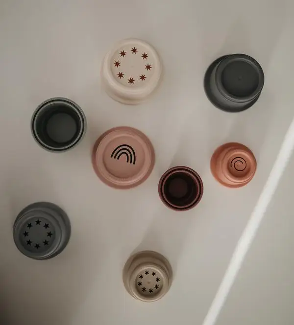 Высококачественные штабелируемые чашки DLSEALS для детей, 8 шт., детские игрушечные чашки