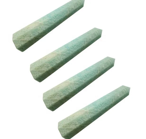 Amazonite 6 Faceted Crystal Tower Wand For Massage Pencil Point Wands Wholesale Reiki Healing Meditation Buy Amazonite Point Crystal Tower Amazonite Product On Alibaba Com