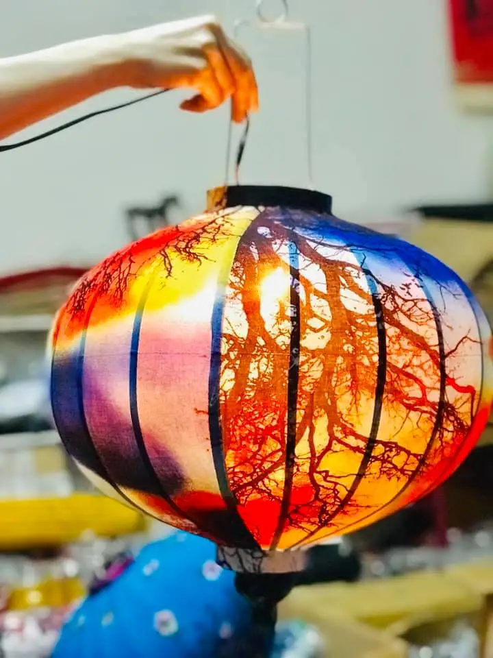 Decoration Silk Lantern Vietnamese Silk Lanterns For Moon Festival