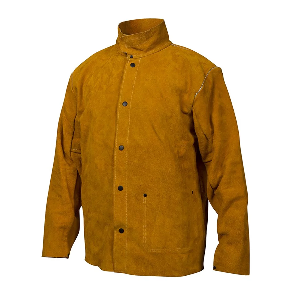Heat Resistant Cow Split Leather Yellow 