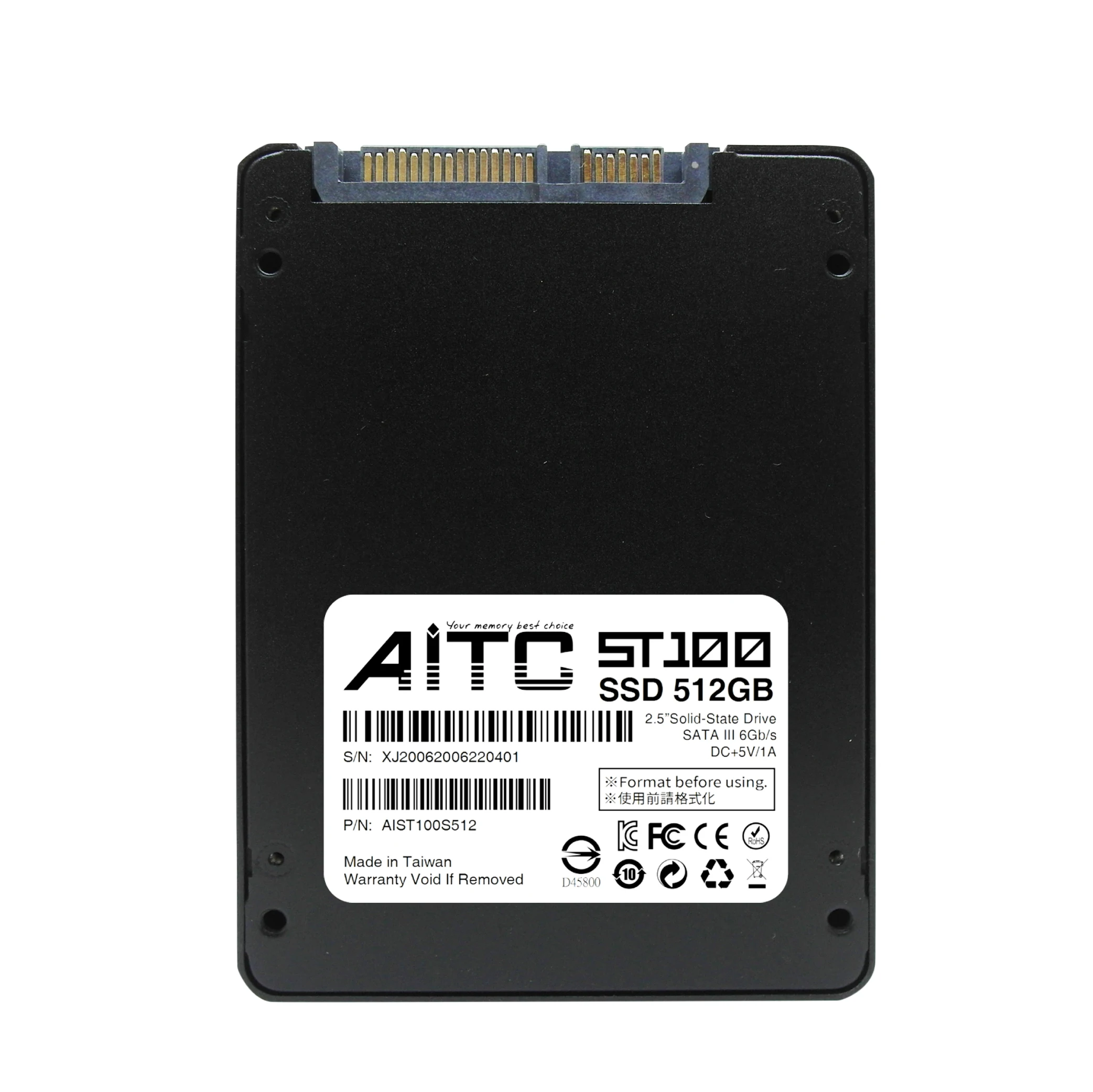 
SSD SATA3 2,5 дюйма 512 ГБ в розничной упаковке 