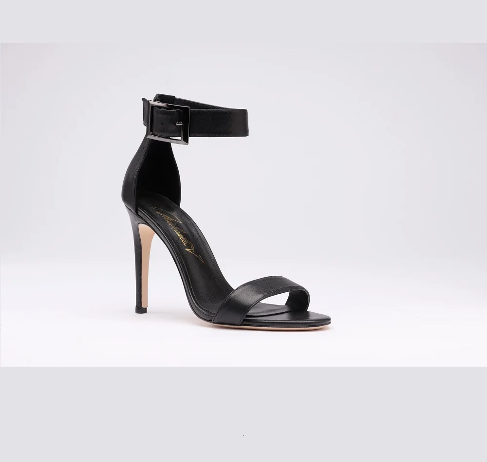 black designer heel