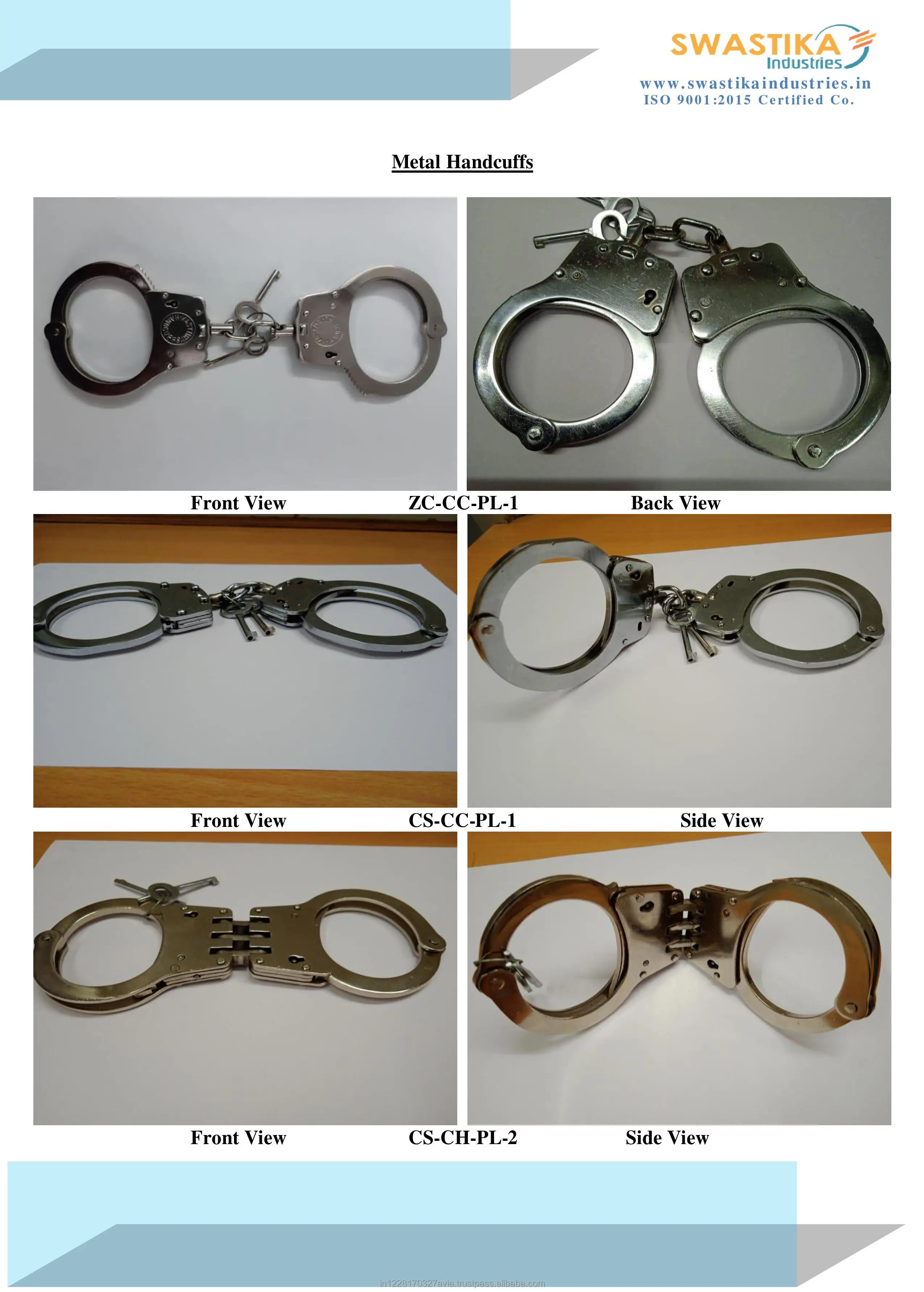 Hinge Connected Metal Handcuffs Super Force Swhc01 Hardened Material Nickel And Chrome Buy