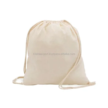 Muslin Cotton drawstring bags wholesale in India
