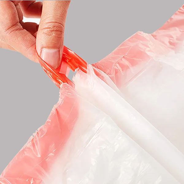 Garbage Bag With Draw Tape Handle Waste Bin Liner Rubbish Bag Kitchen