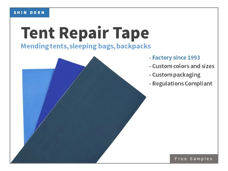 Adhesive Ripstop Repair Tape - Blue