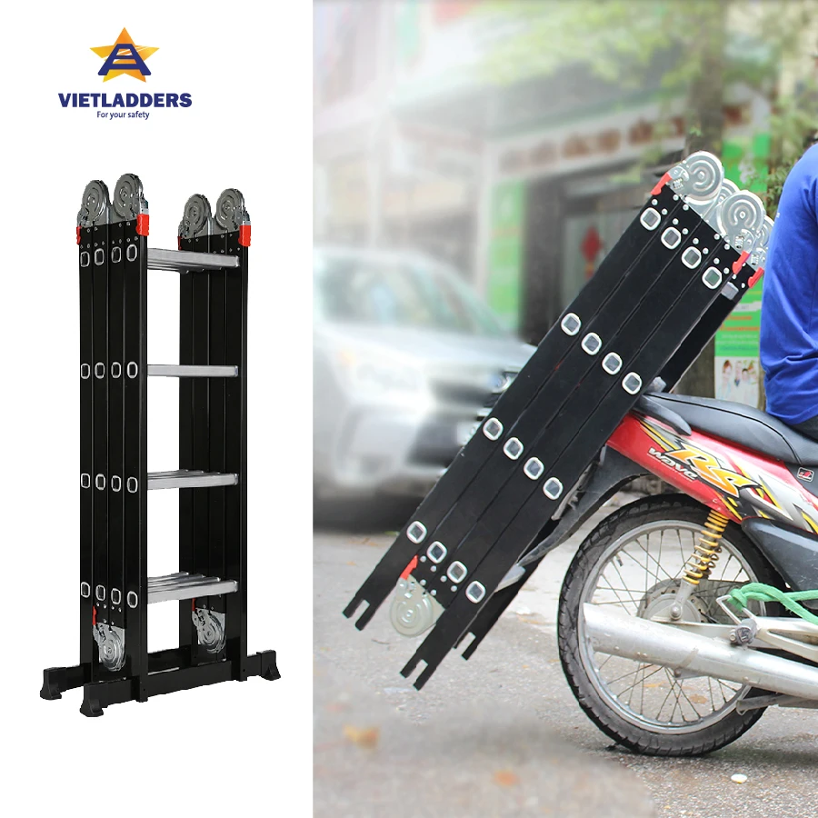 Safety Folding Multipurpose Aluminum Ladders 4*5 Steps Super Quality