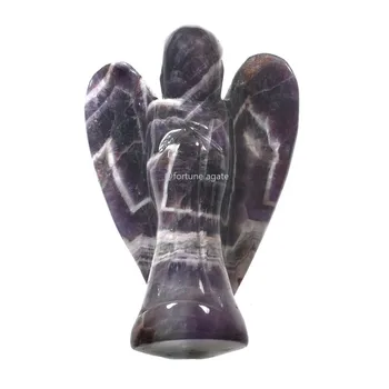 CHEVRON AMETHYST HAND CARVED SPIRITUAL HEALING ANGELS FOR SALE IN ANY SIZE