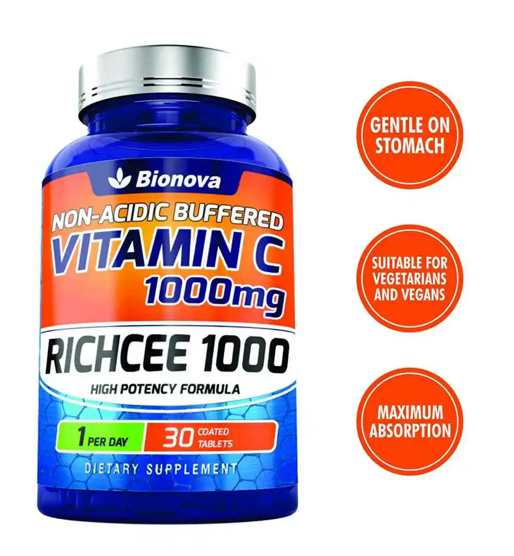 Bionova Vitamin C 1000 Mg Tablets Non Acidic Buffered Daily One Gentle On Stomach 30 Coated Tablets Buy Cross Tablet Product On Alibaba Com