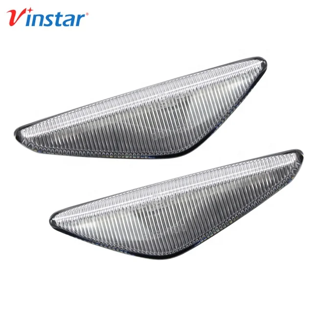 E4 Approved Clear Lens LED Side Marker Turn Signal Indicator Blinker Lights for BMW E70 X5 E71 F25