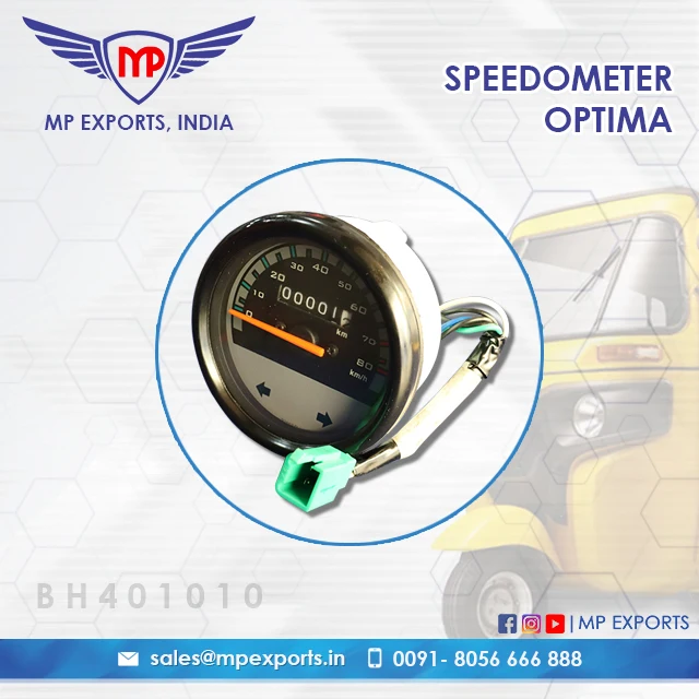 SPEEDOMETER COMP WITH LAMP for Best Quality Three Wheeler Spare