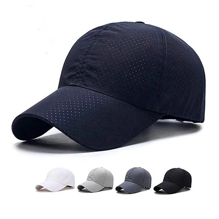 Custom cooling polyester outdoor sports hats breathable running mesh baseball cap