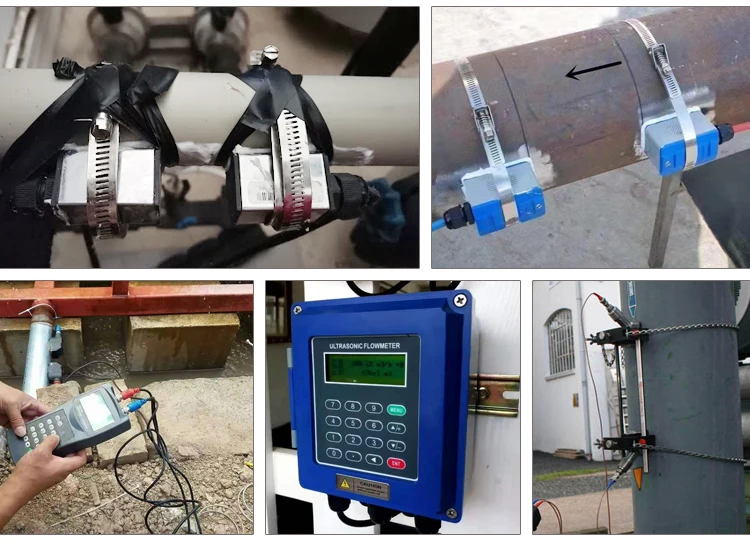 Digital Ultrasonic Flow Meter Rotameter Stainless Steel Dn15 Portable