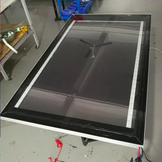 See Through Transparent Android Display Fridge Doors for Beer with LCD Advertising Displays