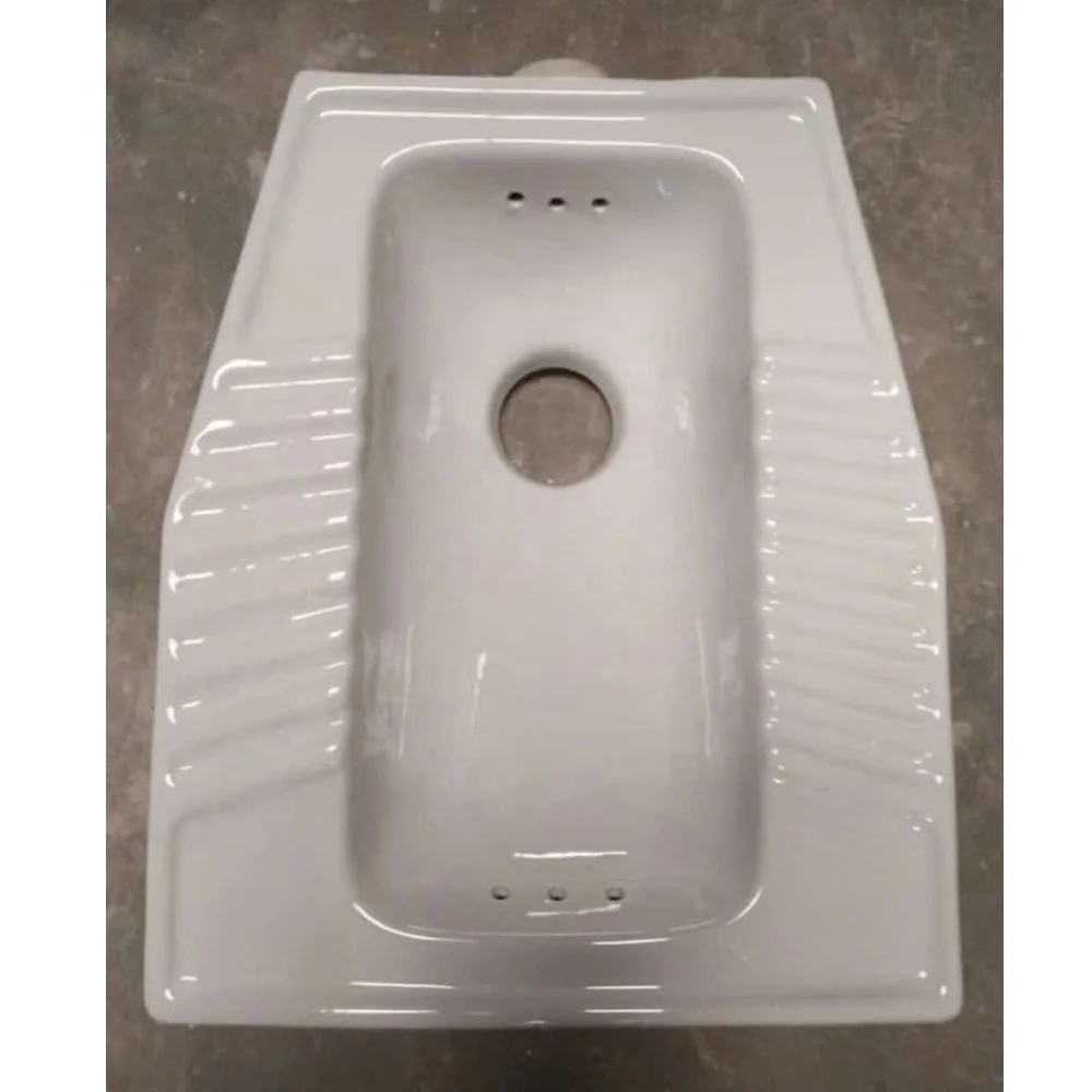 
Vistaar New Design Elegant Ceramic Squat Pan Eastern Pan Toilet Commode Water Closet WC Orissa Pan from India for Yemen Market 