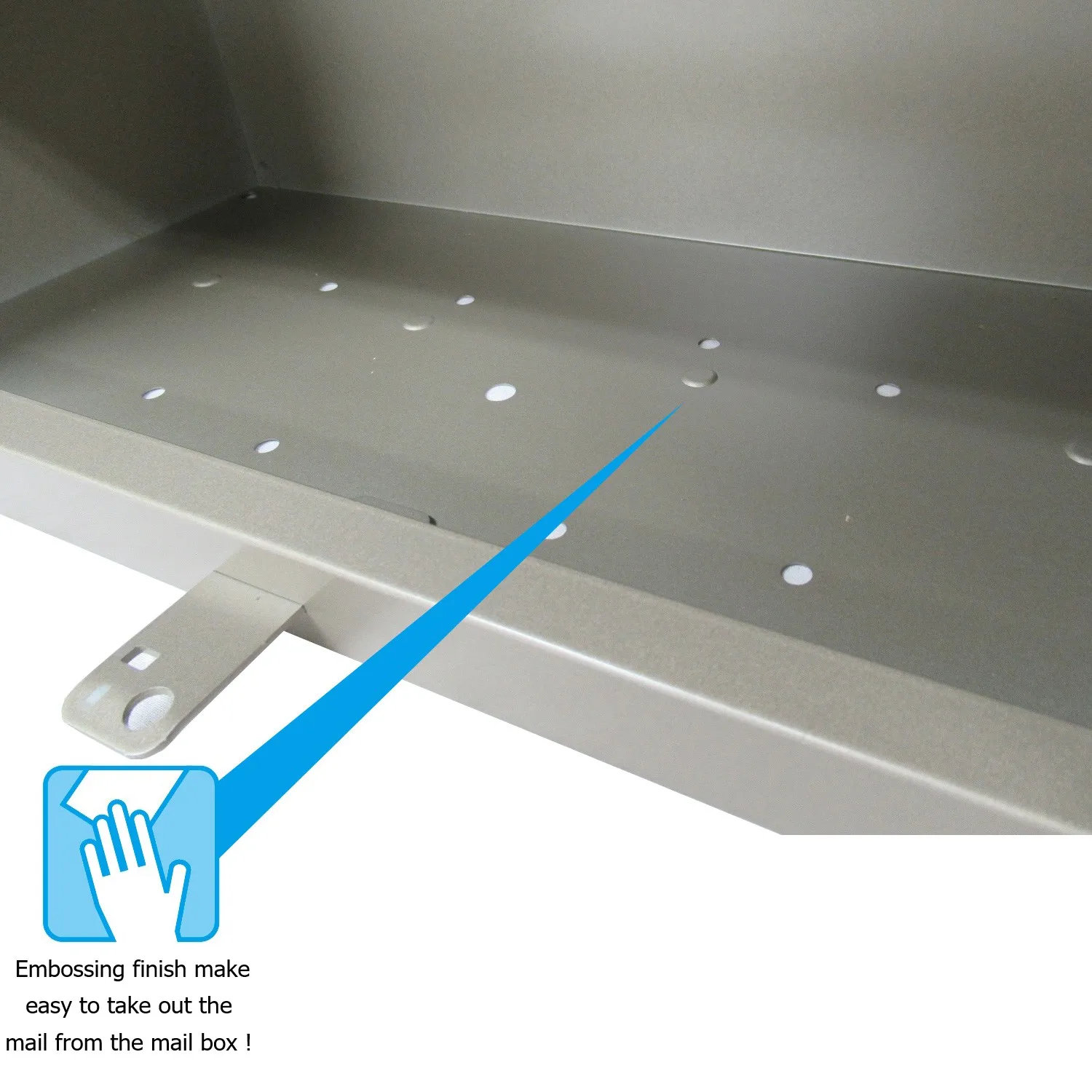 Titan Grey Outdoor Jumbo Mailbox Modern Design Bronze Grey Steel Made High Capacity Weatherproof Office Mailbox Home Mailbox