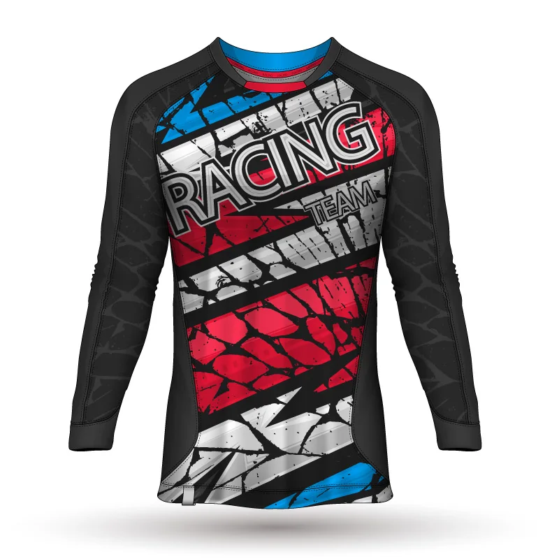 In stock] 2023 design Ecstar Suzuki full Sublimation Dry-fit Motorcycle  Jersey3D Jersey Printed Jersey full Sublimation LONG Sleeve T-Shirt，Contact  the seller for personalized customization of the name