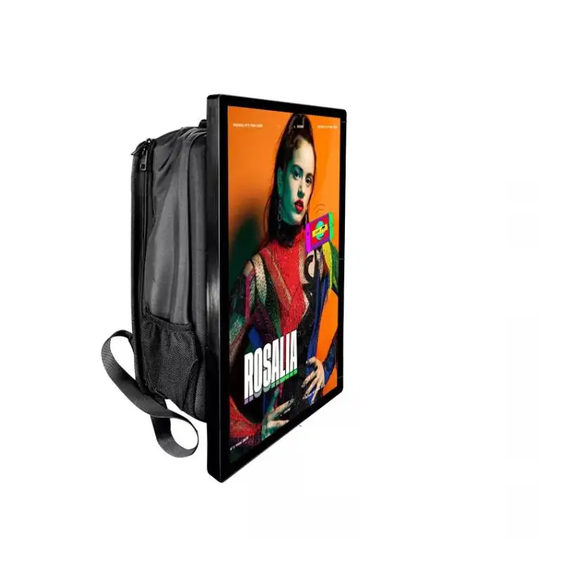 Android LCD backpack portable advertising bag digital Walking Billboard