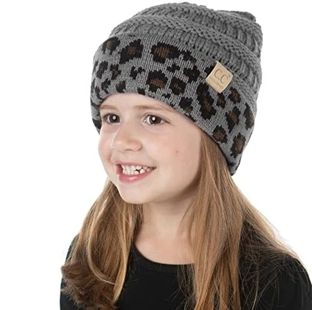 Winter Kids Knit Skull Cap Hat Snow Hat 